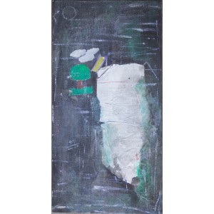 Agha Jandan, 8 x 16 Inch, Acrylic on Canvas, Modern Art Painting, AC-AGJD-013